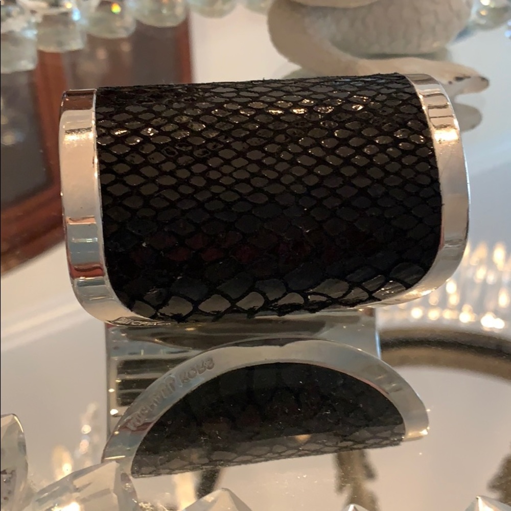 Michael Kors snake skin wide bracelet.